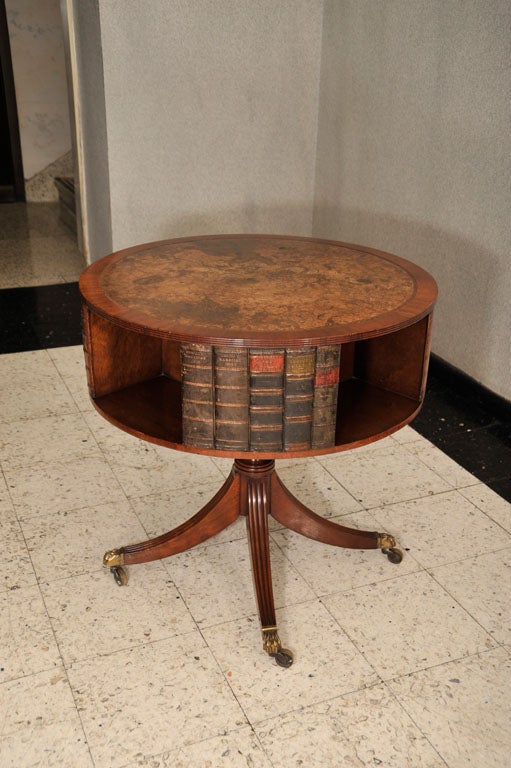 English Revolving Library Table, Early 20th Century 4