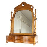 tiger and birds eye maple shaving mirror with heart