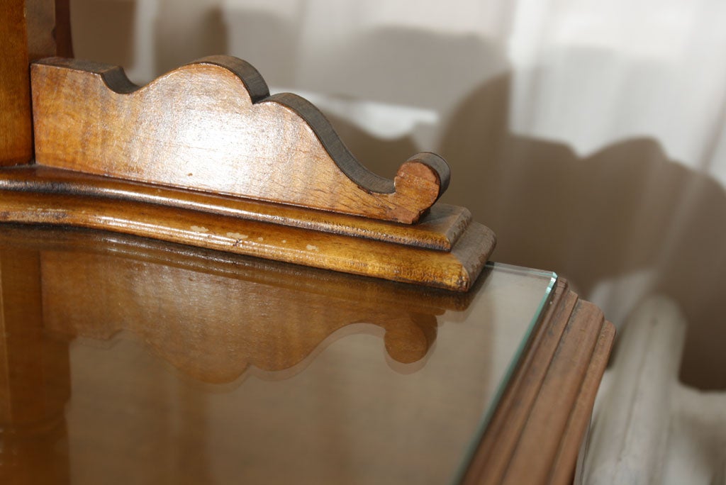 Birds eye Maple Dressing Table Mirror and Chair For Sale 4