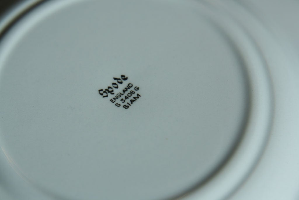 green spode plates