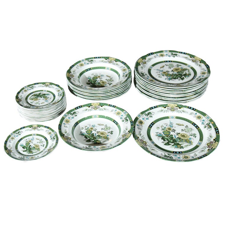 Spode 32 pieces Green Siam China