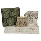 Four  Carved Stone and marble Reliefs