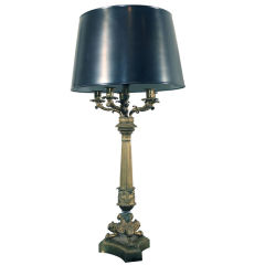 Empire Ormolu Candelabra Lamp