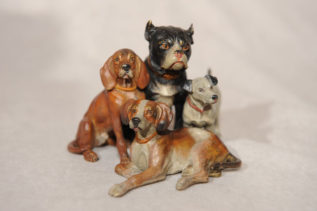 20th Century Vienna Bronze Dog Grouping