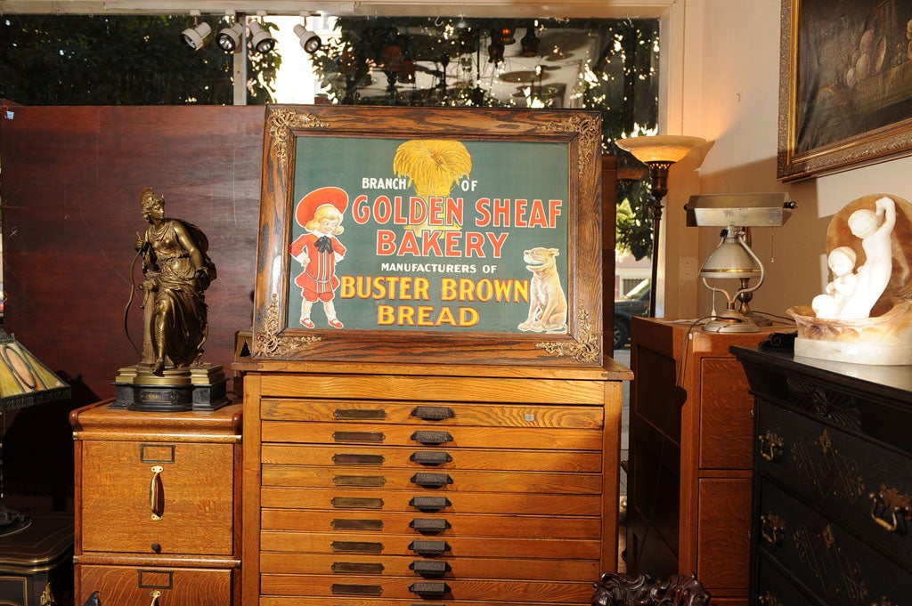 American Embossed Tin Old Advertising Bread Sign