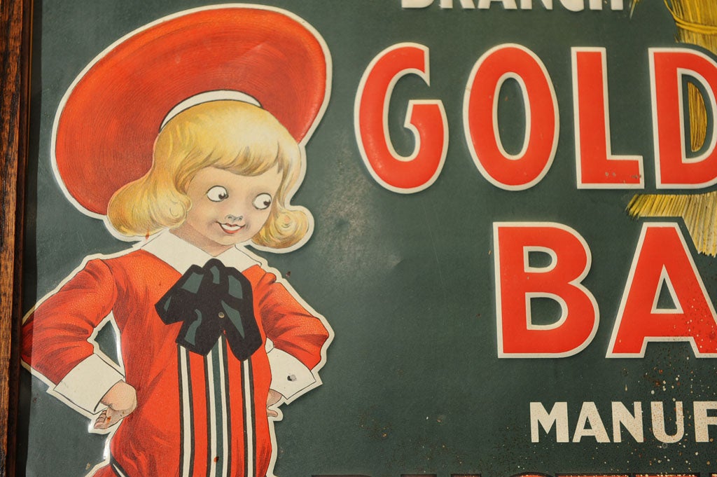 Embossed Tin Old Advertising Bread Sign 1