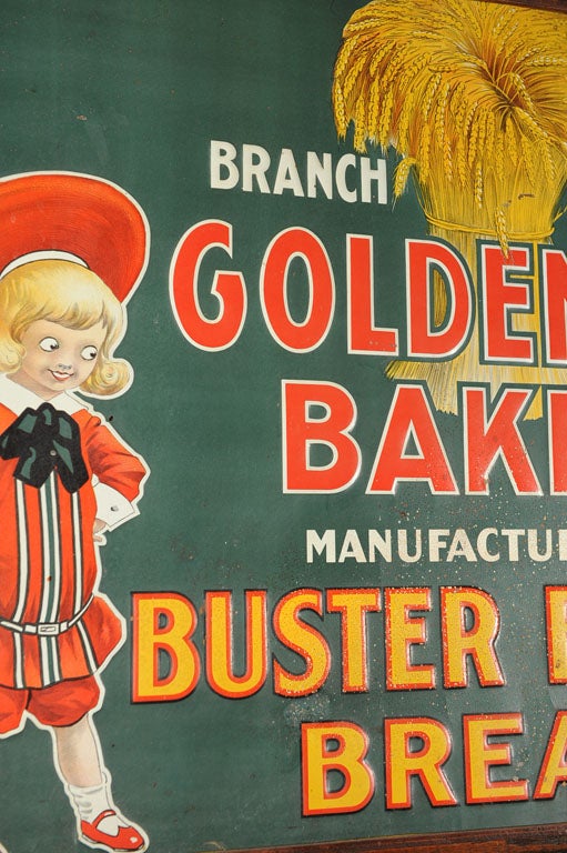 Embossed Tin Old Advertising Bread Sign 4