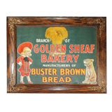 Antique Embossed Tin Old Advertising Bread Sign