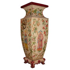 1950s Large Vase with Chinese Decoration