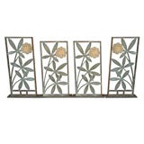 Set 4 French Iron Balcony Iron Fragment/Panels on Stands