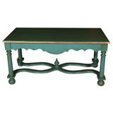 Vintage Cocktail Table w/Decorative Apron and Bun Feet