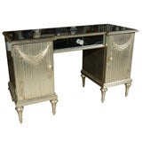 Vintage Vanity Table Silver Leaf in the style of Draper