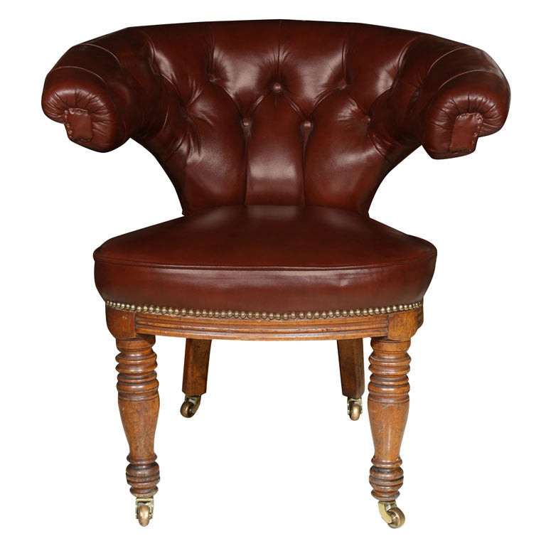 Antique "Cockfighting Chair" with nailhead trim