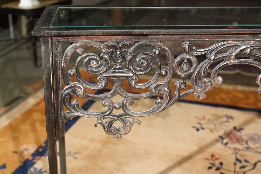 French Parisian Balcony Grill Custom Console