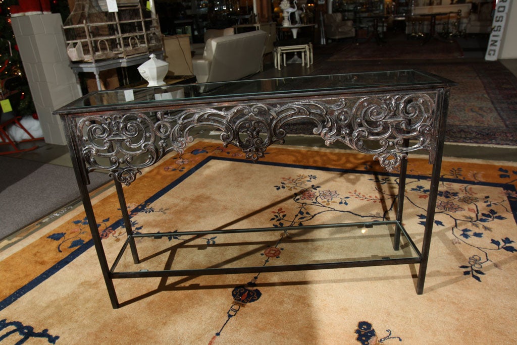 Steel Parisian Balcony Grill Custom Console