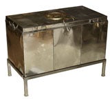 Polished Steel Campaign Travel Trunk