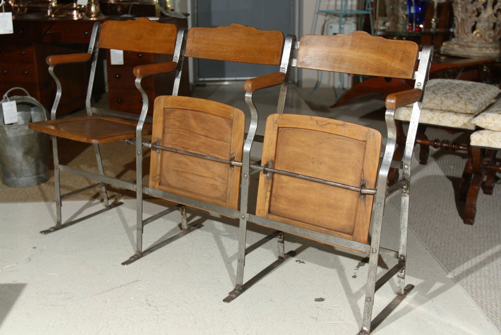 3 Seat Fold Up and Down Bench Theater Seat at 1stDibs fold up bench