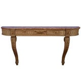 Carved Wood Console Table
