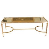 French 1940’s silver gilt and brass cocktail table French 1940’s silver gilt and brass cocktail table