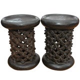 Pair of Cameroon African Cocktail Tables