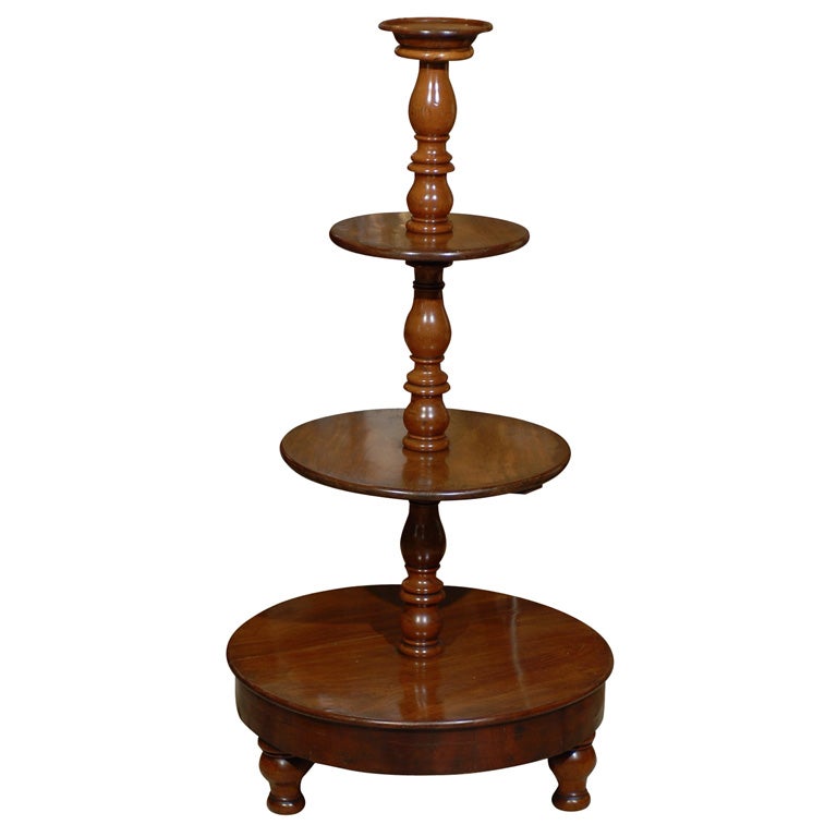 EARLY 19thC ENGLISH 3-TIER DUMBWAITER For Sale