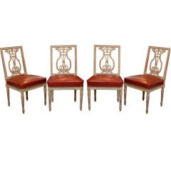 SET OF 4 SWEDISH PAINTED CHAIRS