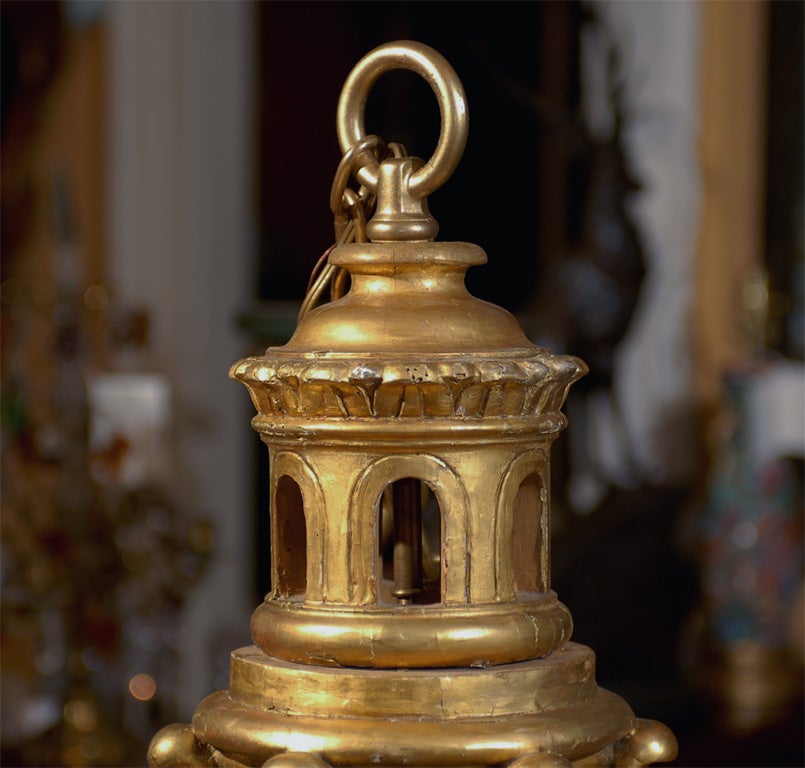Early 19th century Italian gilded lantern.