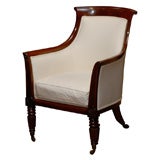 19thC ENGLISH, WILLIAM IV LIBRARY CHAIR