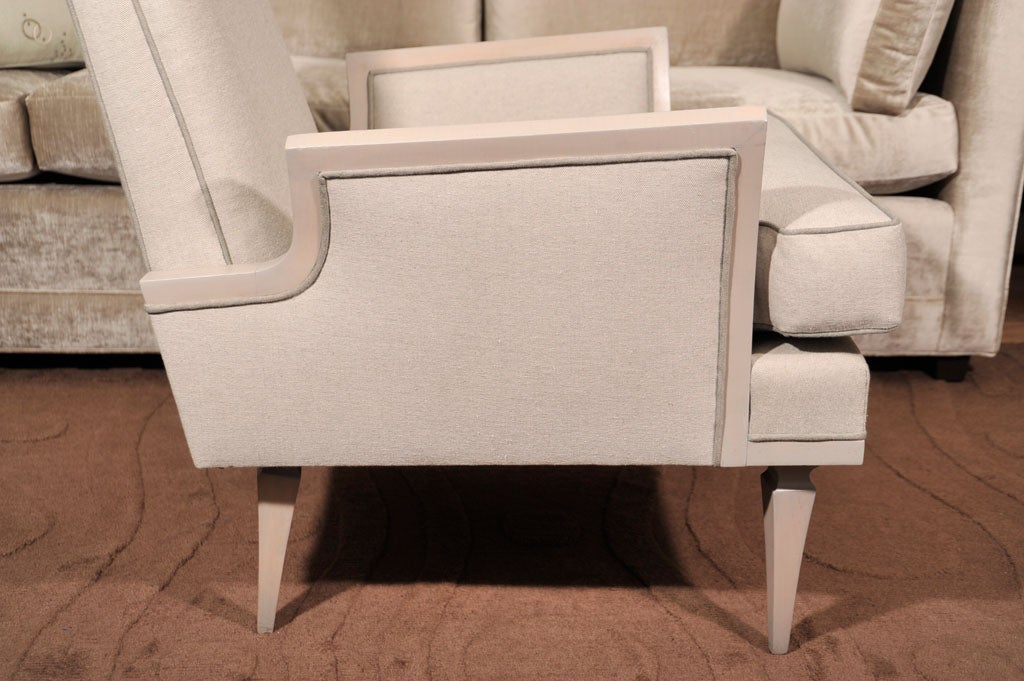 Gray Gesso Parzinger-Style Armchair 1