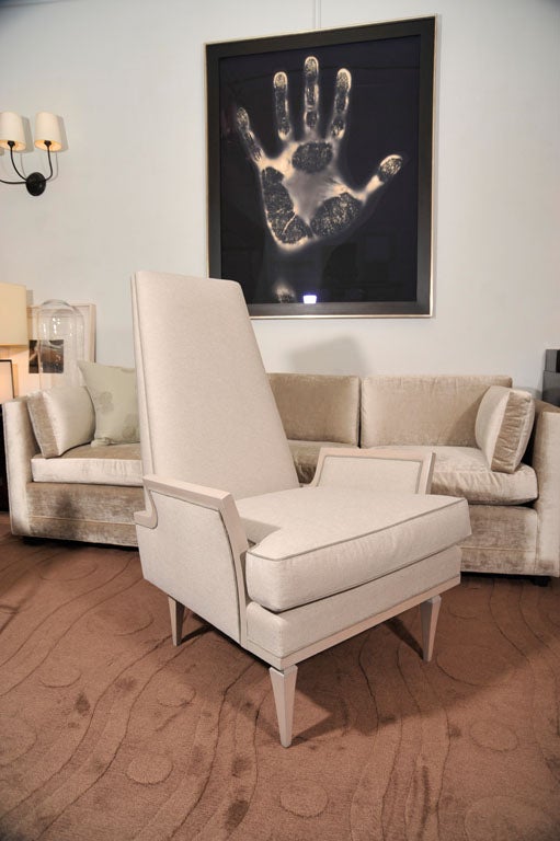 Gray Gesso Parzinger-Style Armchair 3