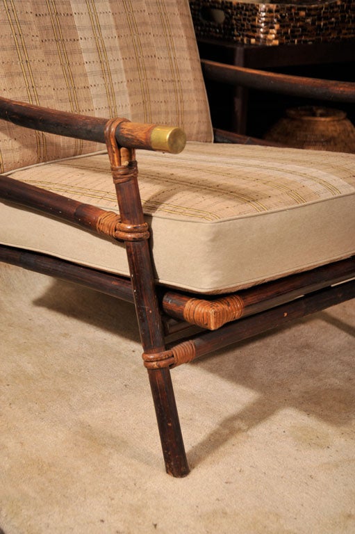 Ficks Reed Chair and Ottoman at 1stDibs