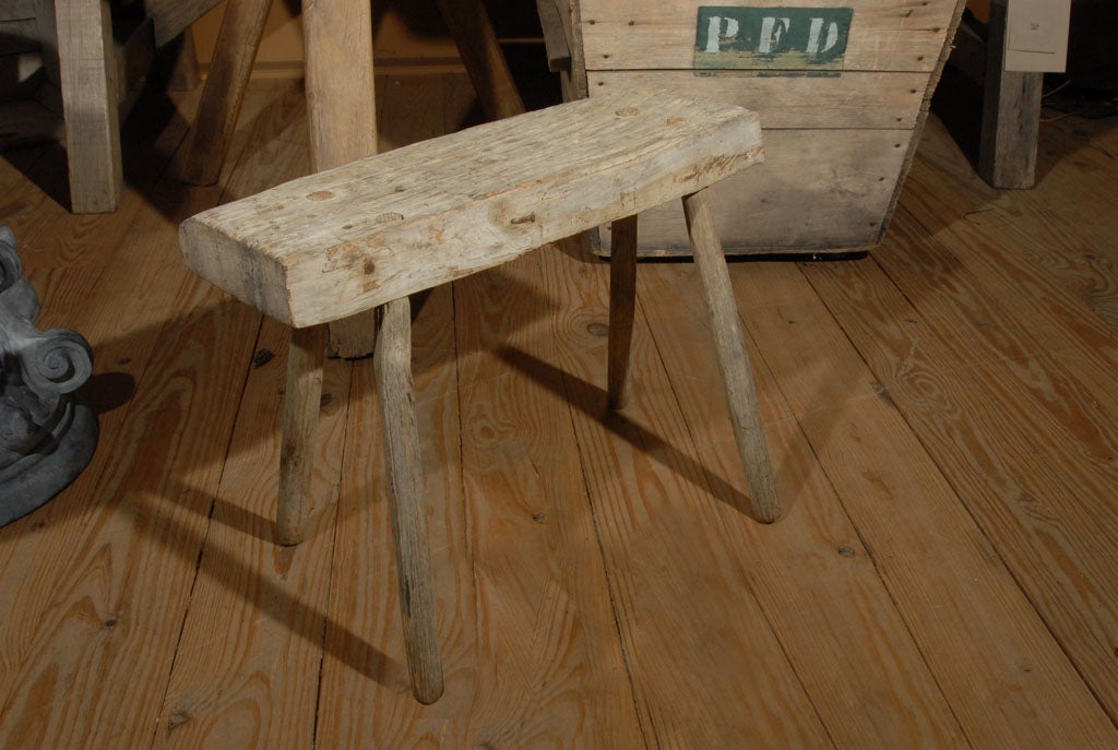 Hand-carved primitive stool