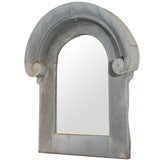 Antique Very Large-Scale Zinc Architectural Element as a Mirror Frame