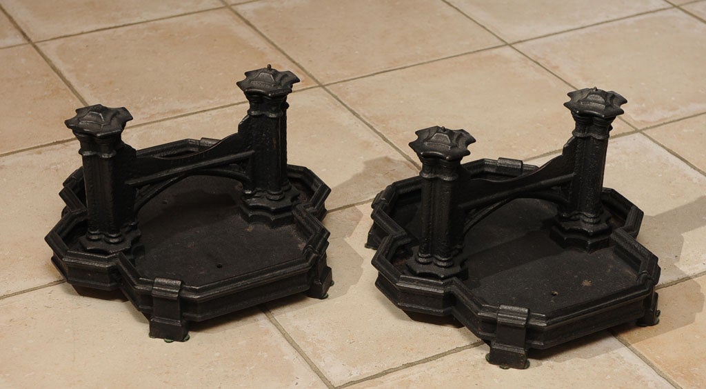 Pair of Iron "London Bridge" Bootscrapes