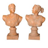 A Pair Of 19th Century Terracotta Statues