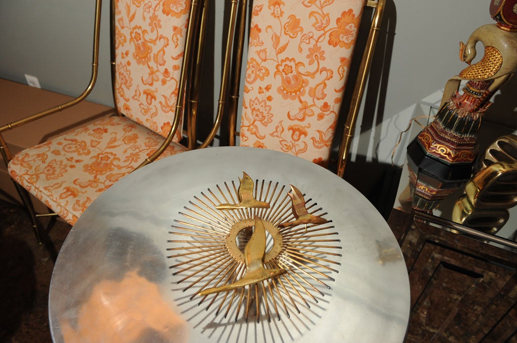 American Very Small Sunburst with Birds signed C. Jere