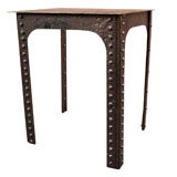 Pair of French Iron Riveted Tables