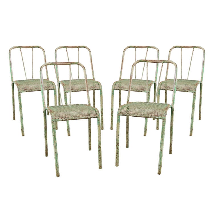 Set of 12 French Garden Chairs