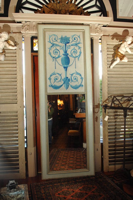 French Louis XVI painted Trumeau