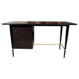 Paul McCobb small scaled desk with brass accents, mfg. Calvin