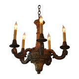 Louis XVI Style Giltwood Five-Light Chandelier