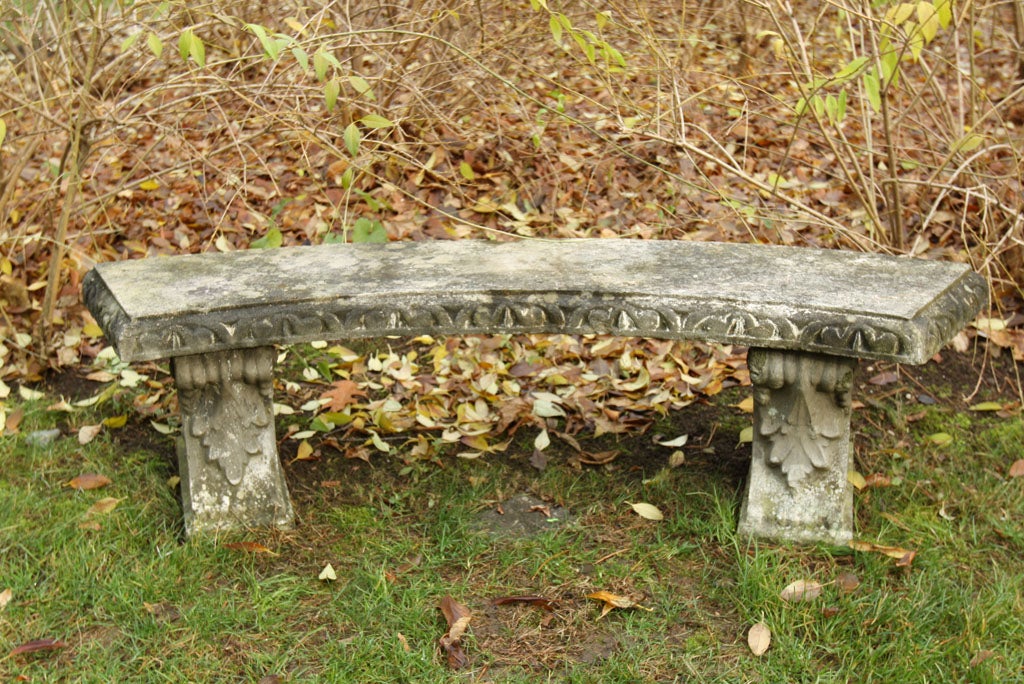 curved stone benches