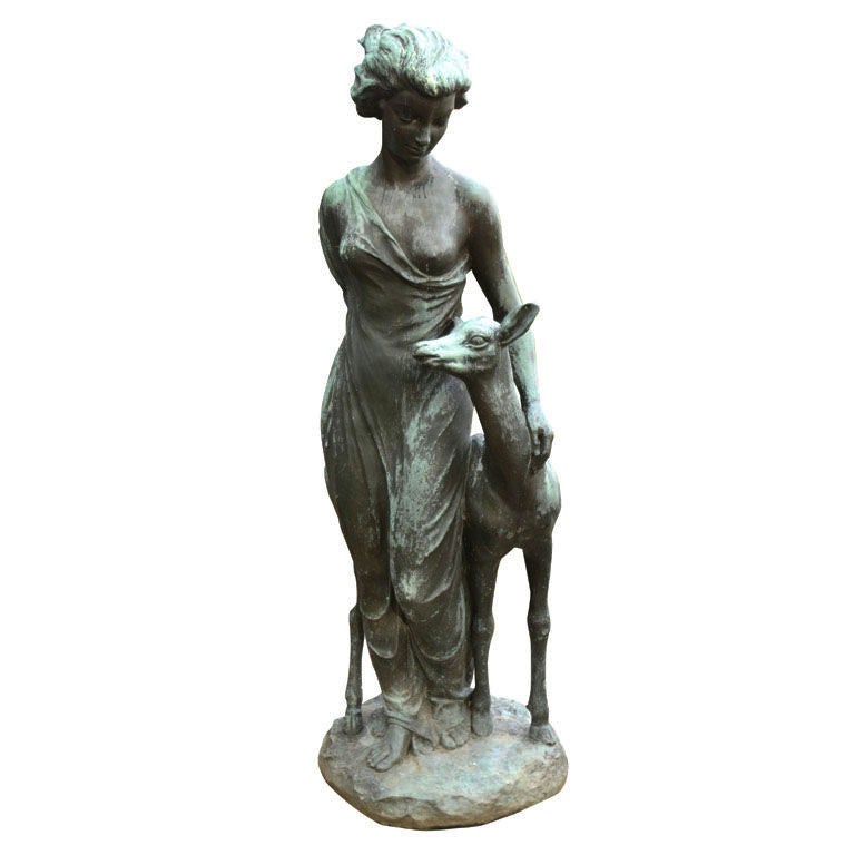 Bronze Figure with Doe