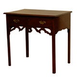 18th C. English Oak Side Table with scalloped apron