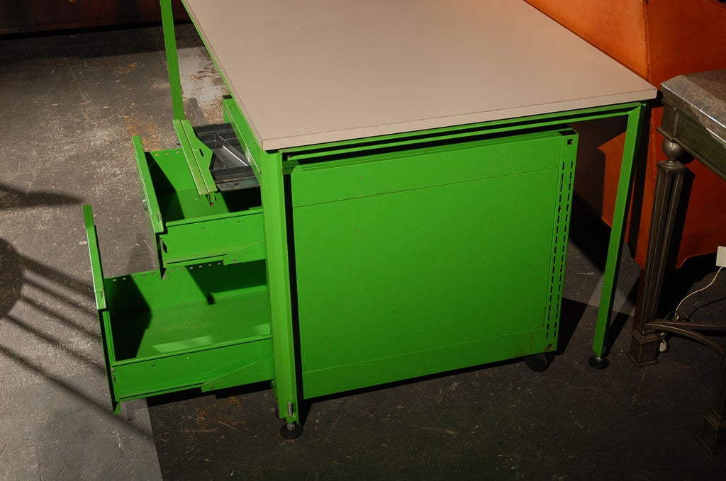 Michel Cadestin and Georges Laurent Desk and Filing Cabinet For Sale 2