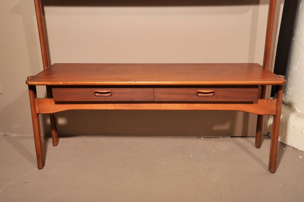 Danish Teak Bookcase with Adjustable Shelves and Drawers In Excellent Condition In New York, NY