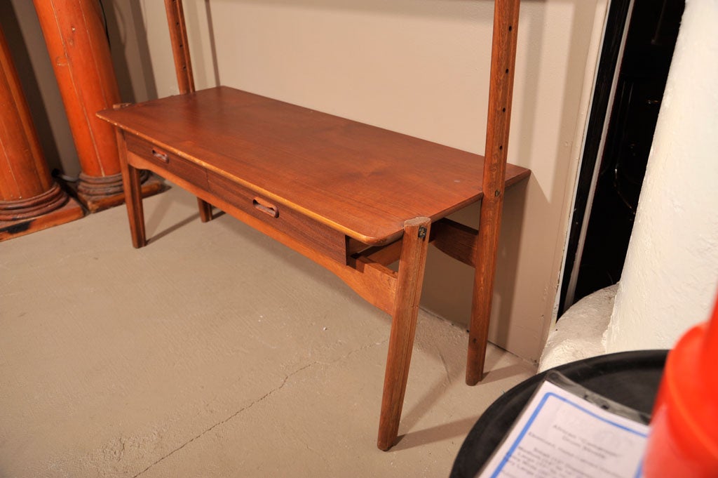 Danish Teak Bookcase with Adjustable Shelves and Drawers 2