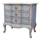 Small Serpentine Painted Commode