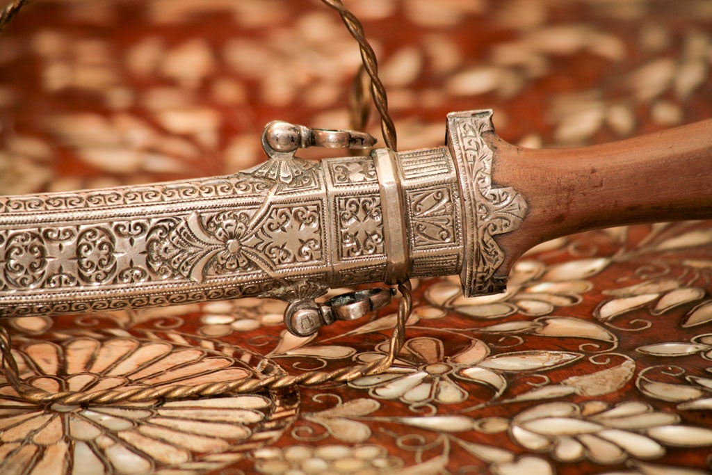 Sterling Silver Moroccan Daggar In Excellent Condition In Hudson, NY
