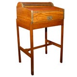 English Campaign-Ware Writing Box of Camphor-Wood on Stand